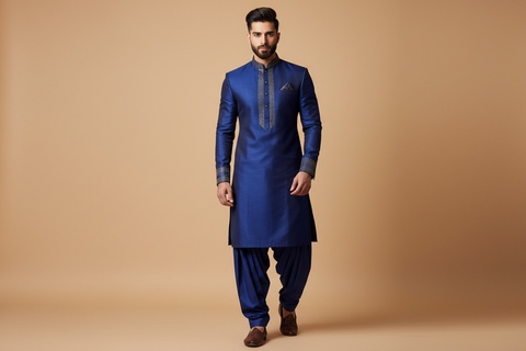 Create image of a pakistani male model in shalwar kameez